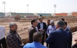 پایان عملیات خاکبرداری چمن ورزشگاه شهید نصیری یزد پایان عملیات خاکبرداری چمن ورزشگاه شهید نصیری یزد