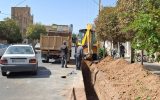 آغاز اجرای طرح هدایت آب های سطحی در خیابان‌های شهدای مریم آباد، خرمشهر و خیام
