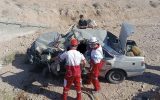 یک فوتی در واژگونی پژو ۴۰۵ محور مهریز به انار/ عملیات رهاسازی توسط تیم امداد و نجات هلال احمر